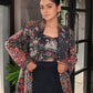 NEON NAVY BLUE SHARARA SET
