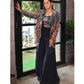 NEON NAVY BLUE SHARARA SET