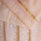 PEACH PURE MUL CHANDERI CHIKANKARI SUIT