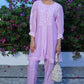 Lilac Mul Chanderi Chikankari Co-ord Set
