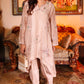 Mocha Meringue Party Wear High & Low Kurta With Harem