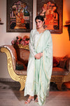 Meadow Mist Green Mul Chanderi Chikankari Suit