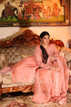 Festive Wear Salmon Pink Organza Suit
