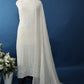 White Unstitched Chikankari Mul Chanderi Suit