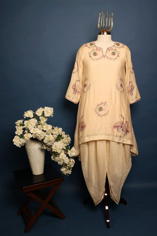Creme Ready To Wear Soft Mul Chanderi Suit