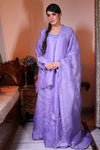 Deep Periwinkle Organza Sharara Suit