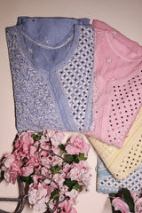 Mul Chanderi Chikankari Suit