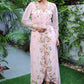 Powder Pink Hand-Embroidered Front-Open Dress