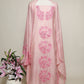 Powder Pink Mul Chanderi Festive Wear Suit