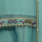 AQUA BLUE HAND EMBROIDERED SHARARA SUIT