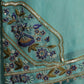 AQUA BLUE HAND EMBROIDERED SHARARA SUIT