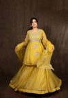 Yellow peplum lehenga