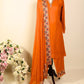 Rust Orange Viscose Georgette Semi Stitched Suit