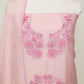Powder Pink Mul Chanderi Festive Wear Suit