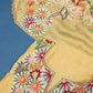 Mustard Yellow Unstitched Party Wear Mul Chanderi Suit