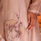 Mocha Meringue Party Wear High & Low Kurta With Harem