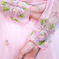 Powder Pink Hand-Embroidered Front-Open Dress