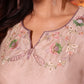 Mocha Meringue Party Wear High & Low Kurta With Harem