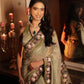 MINT GREEN HAND EMBROIDERED PURE TISSUE SAREE