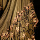 MINT GREEN HAND EMBROIDERED PURE TISSUE SAREE