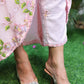 Powder Pink Hand-Embroidered Front-Open Dress