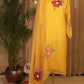 MUSTARD YELLOW PURE ORGANZA SUIT