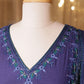 EGYPTIAN BLUE PURE CHANDERI MUL HAND EMBROIDERED SUIT