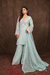 Marian Blue Pure Organza Suit