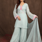 Marian Blue Pure Organza Suit
