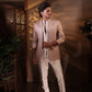 SELF WORKED BLAZER, SLEEVELESS SADARI AND PANT