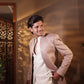 SELF WORKED BLAZER, SLEEVELESS SADARI AND PANT