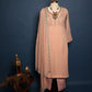 Peach Ready To Wear Viscose Georgette Suit
