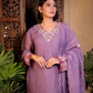 PURPLE PURE ORGANZA SUIT SET