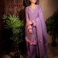 PURPLE PURE ORGANZA SUIT SET
