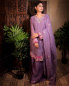 PURPLE PURE ORGANZA SUIT SET
