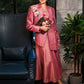 CORAL PINK BLAZER-BUSTIER-ALINE SKIRT