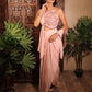 PRIME ROSE PINK HAND WORKED BODICE AND DRAPE WITH DUPATTA