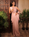 PRIME ROSE PINK HAND WORKED BODICE AND DRAPE WITH DUPATTA