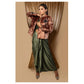 COFFEE BROWN BLAZER WITH DARK OAK GREEN DAPE SET