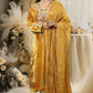 YELLOW VELVET SUIT WITH PISTA GREEN BELLBOTTO
